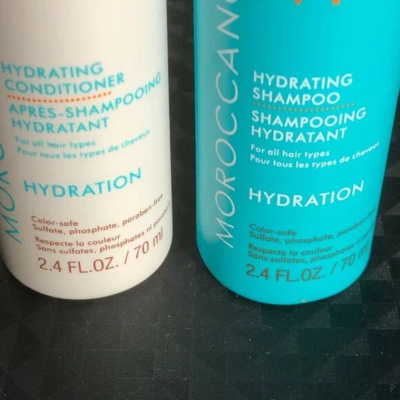NWT - Moroccanoil Travel Size Hydrating Shampoo & Conditioner Set 2.4 Fl. Oz. /